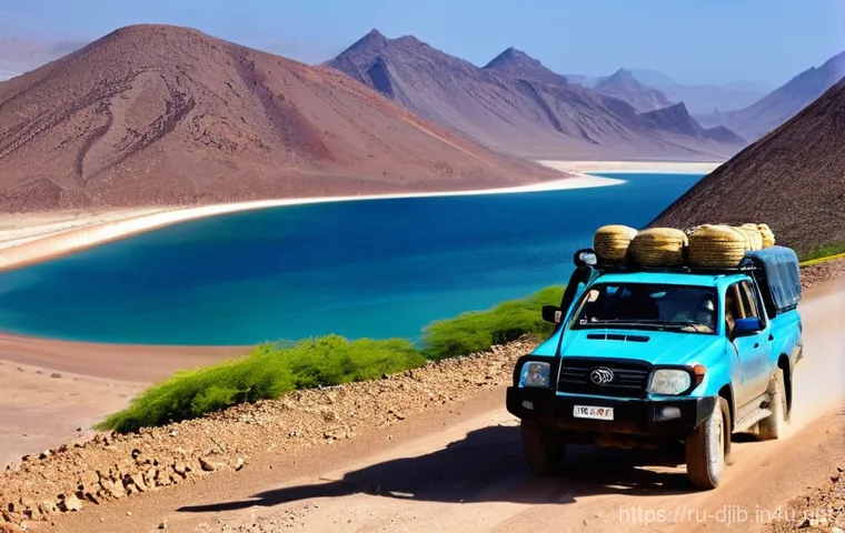 지부티 대중교통 이용법 - **Djibouti City Taxi Bargain**: A vibrant outdoor scene in Djibouti city during daytime. A friendly,...