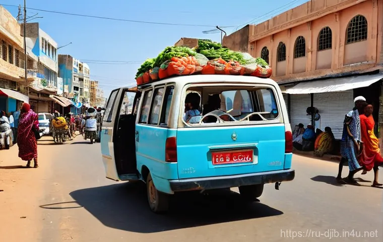 지부티 대중교통 이용법 - **Djibouti Off-Road 4x4 Convoy**: An adventurous scene in the vast, arid landscapes outside Djibouti...