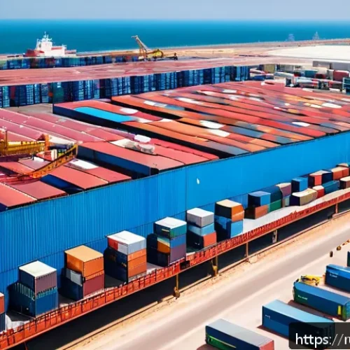 Home 30 지부티와 중국의 경제 협력 - A bustling modern port in Djibouti during daytime, featuring large container ships docking at newly ...
